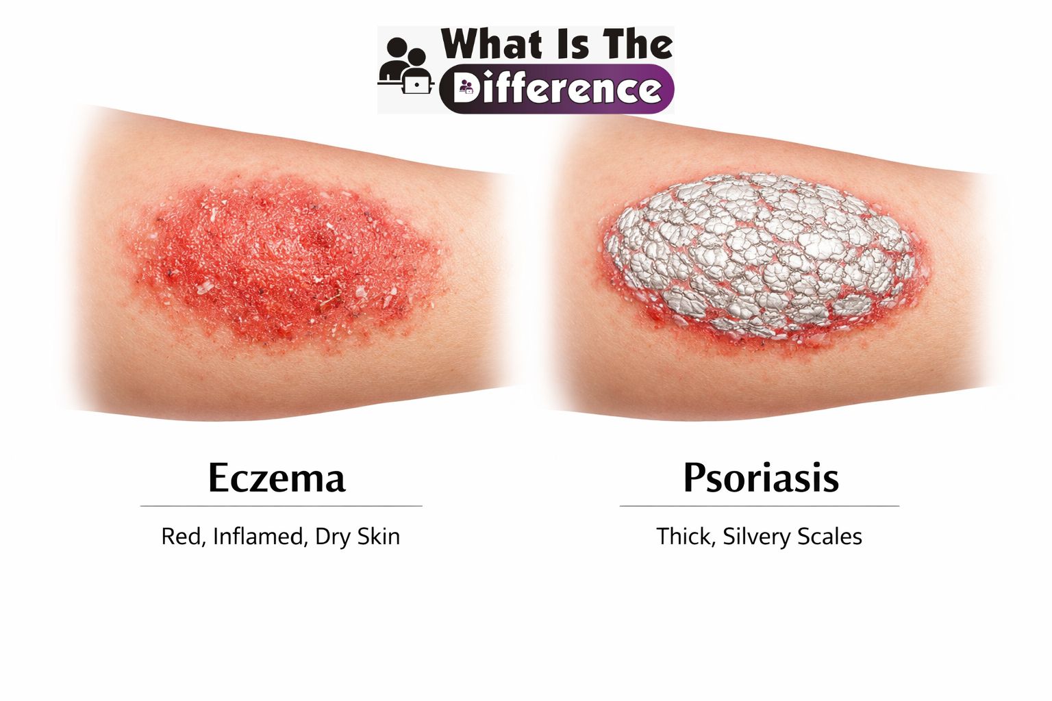what is difference between eczema and psoriasis