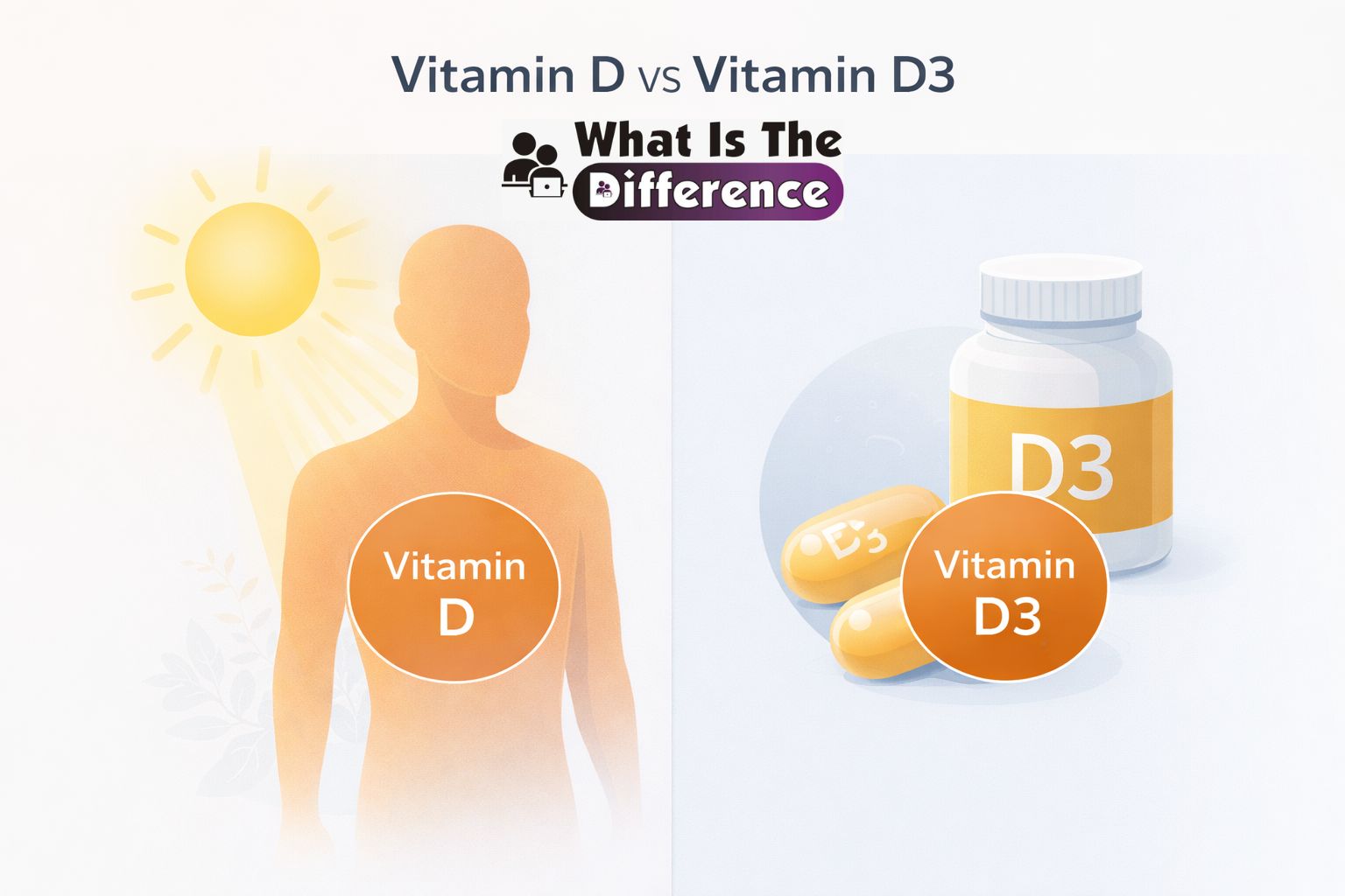 what is the difference between vitamin d and vitamin d3