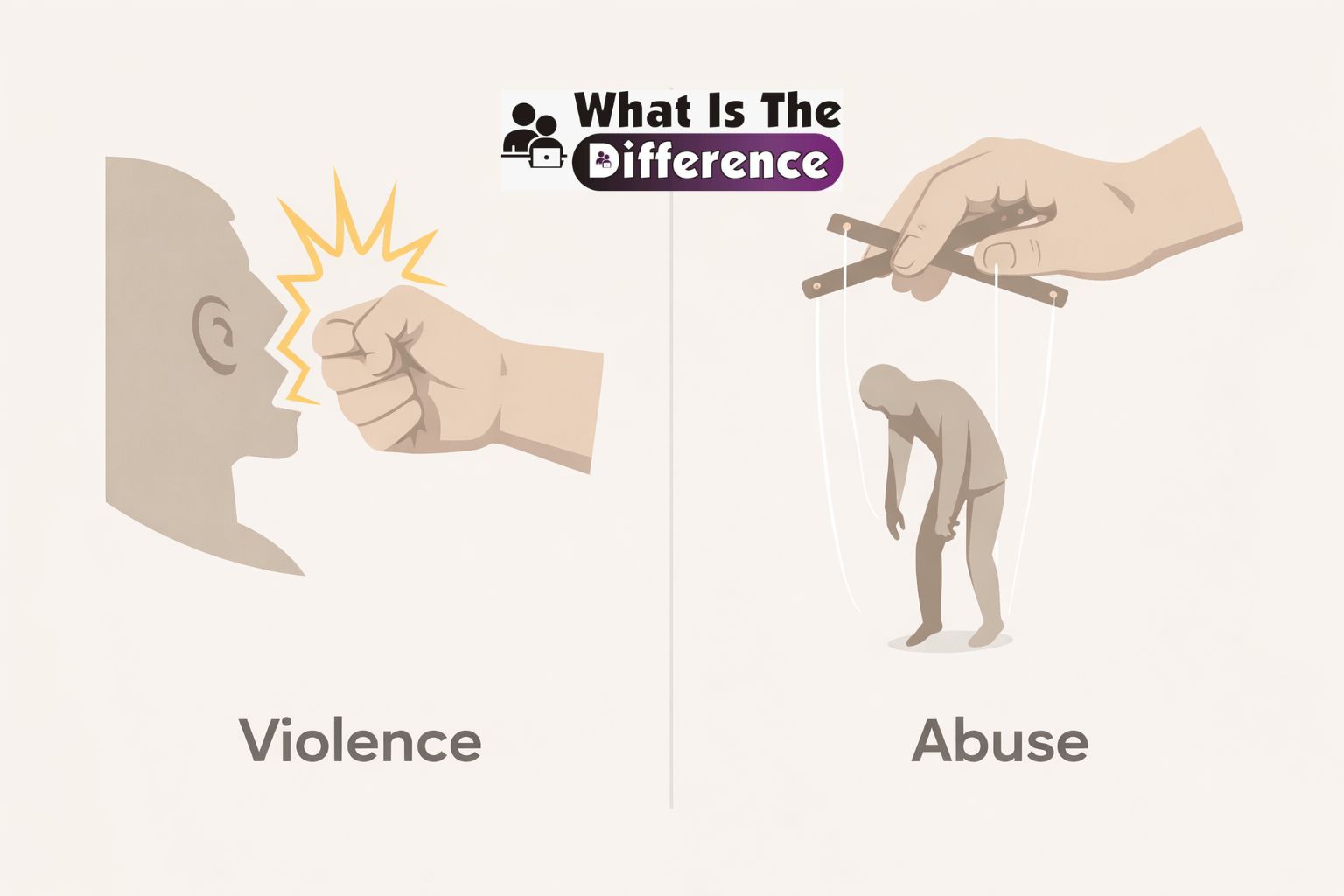 what is the difference between violence and abuse?