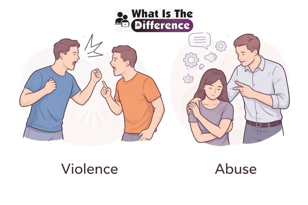 what is the difference between violence and abuse?