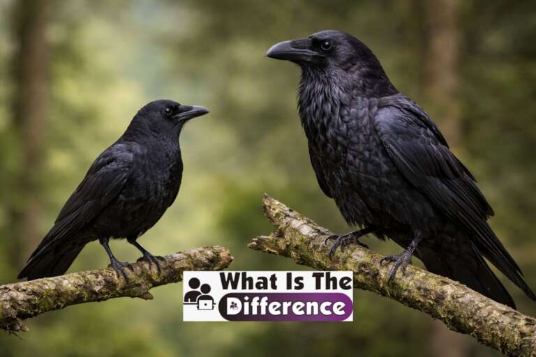 what is the difference between a crow and a raven