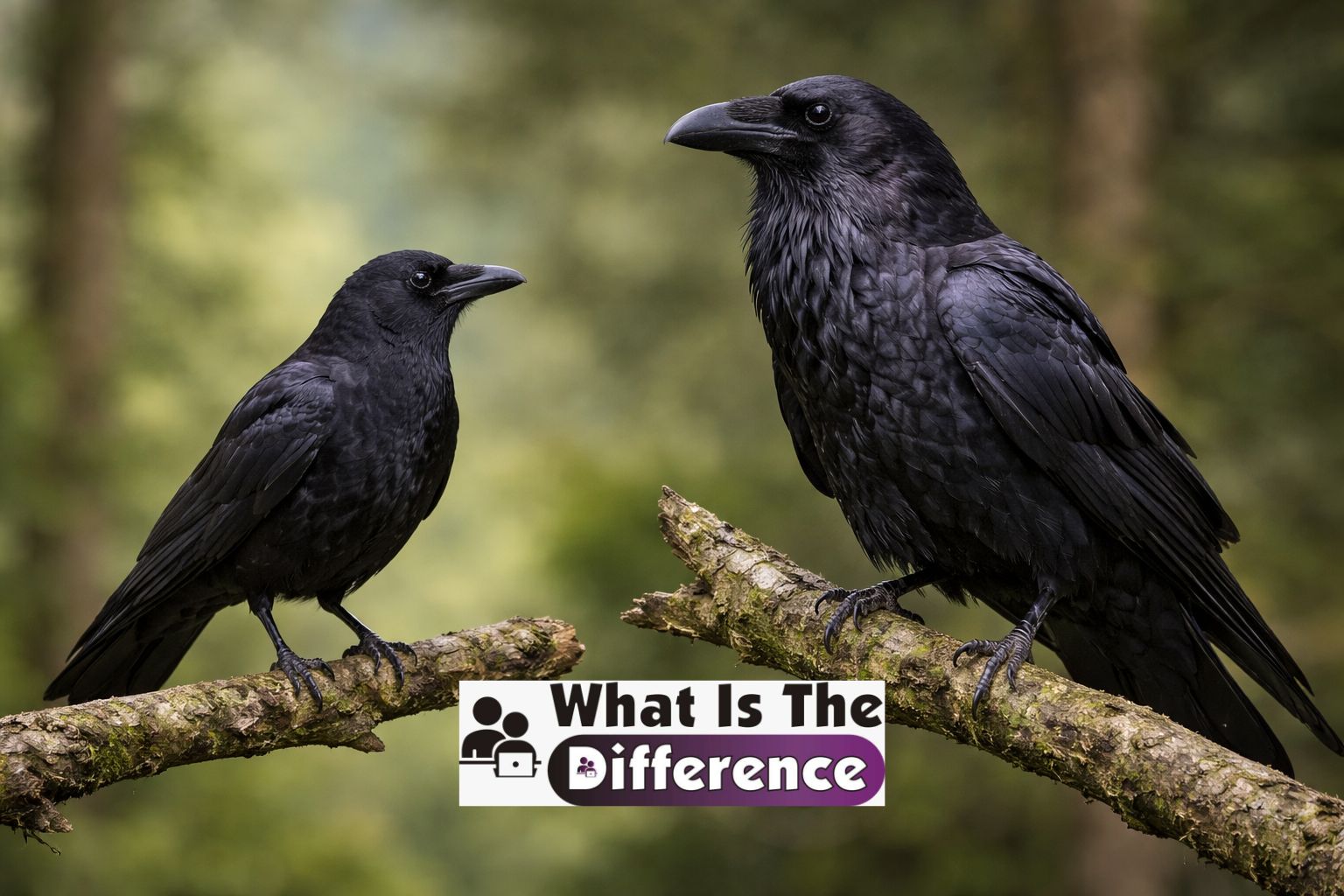 what is the difference between a crow and a raven