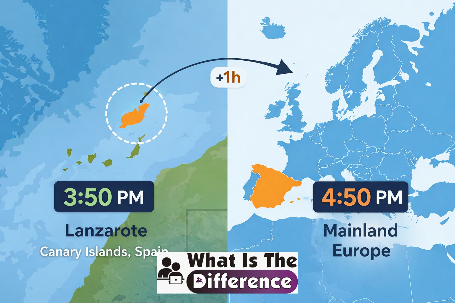 Time Difference In Lanzarote To Uk