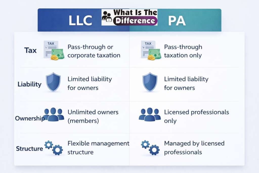 difference between llc and pa in florida