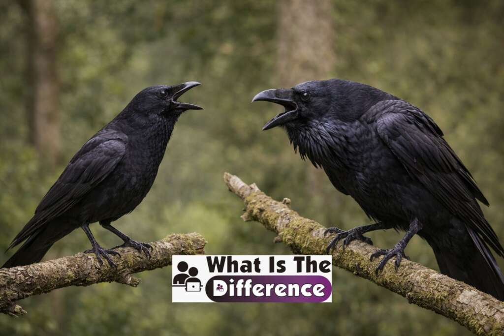 what is the difference between a crow and a raven
