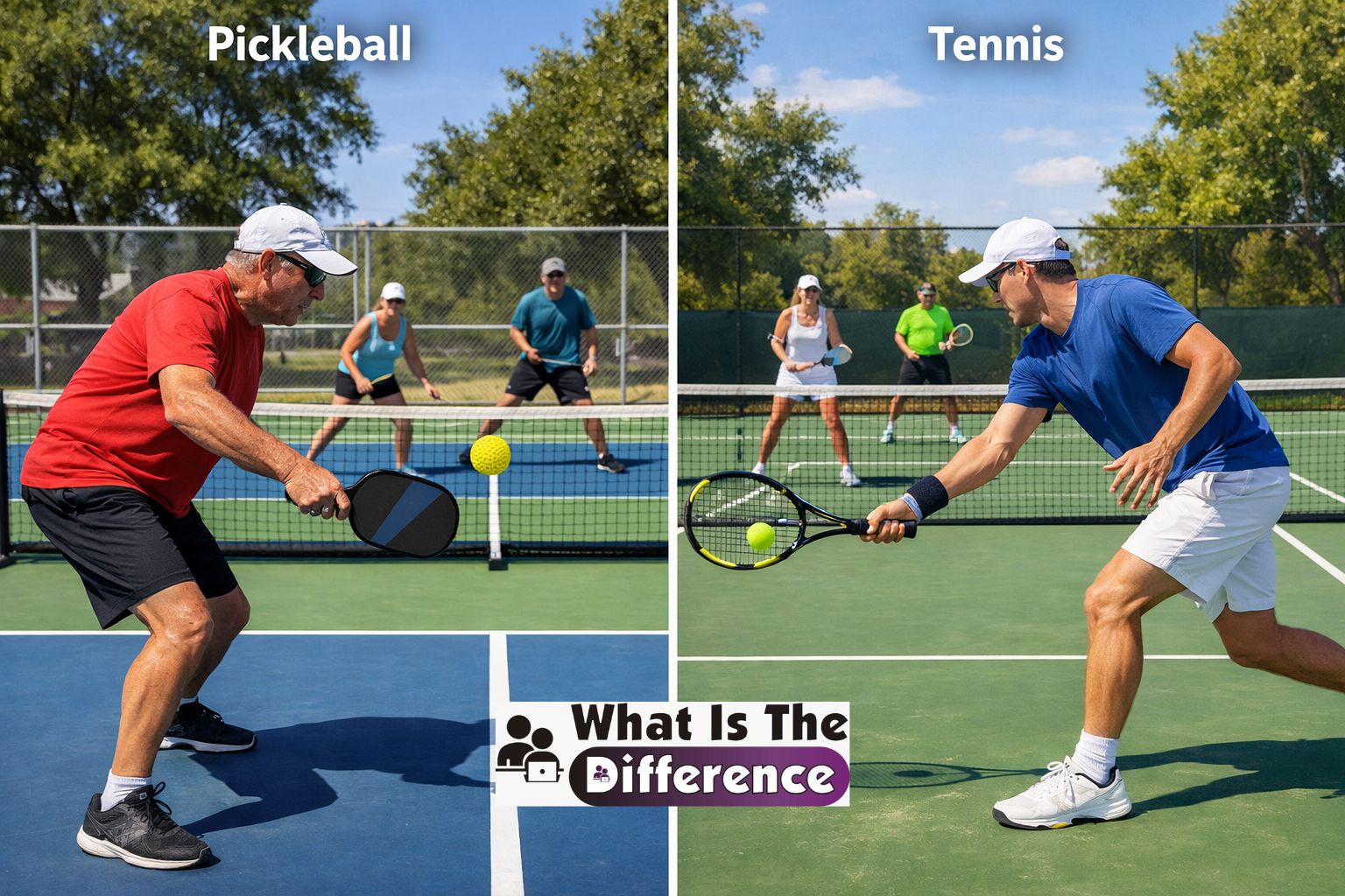 what is the difference between pickleball and tennis