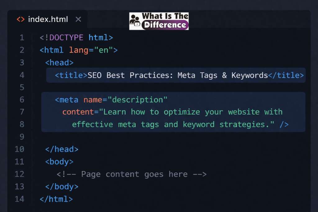 difference between meta tags and keywords