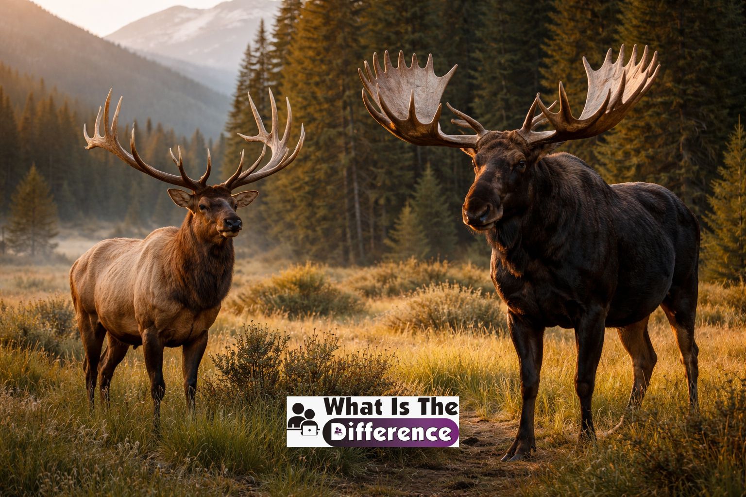 difference between elk and moose