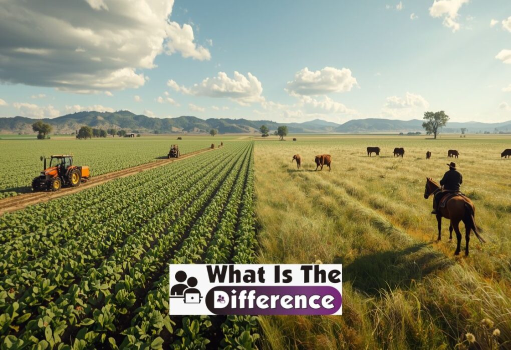 difference between ranch and farm