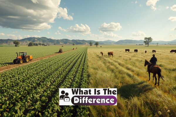difference between ranch and farm