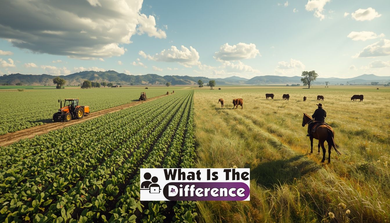 difference between ranch and farm