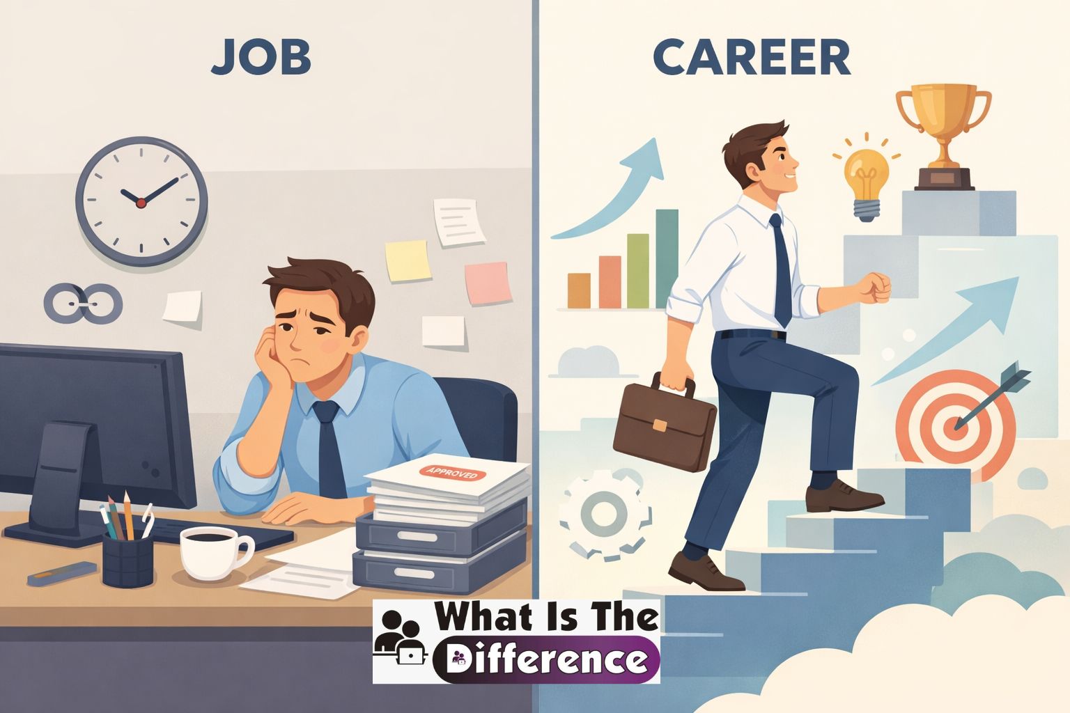 difference between job and career