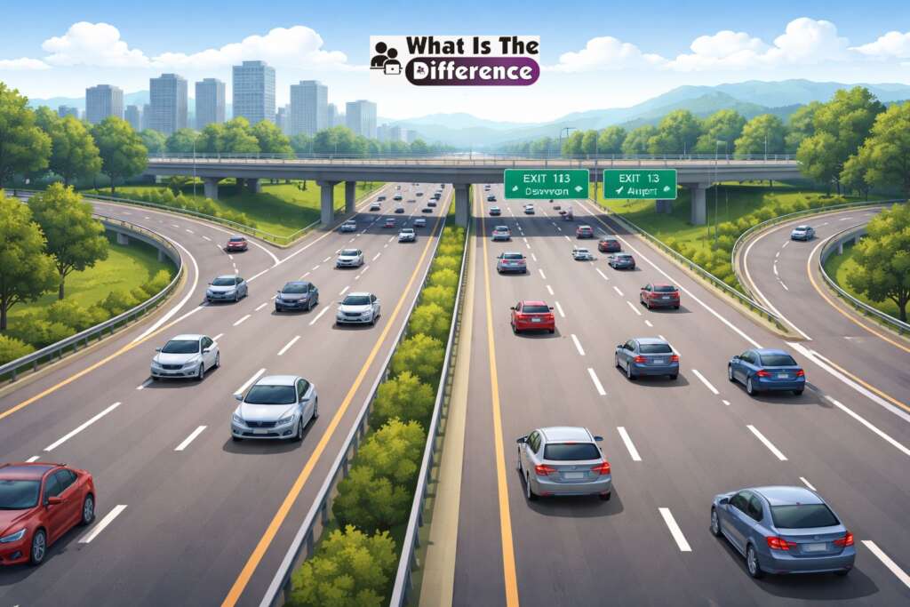 difference between highway and freeway